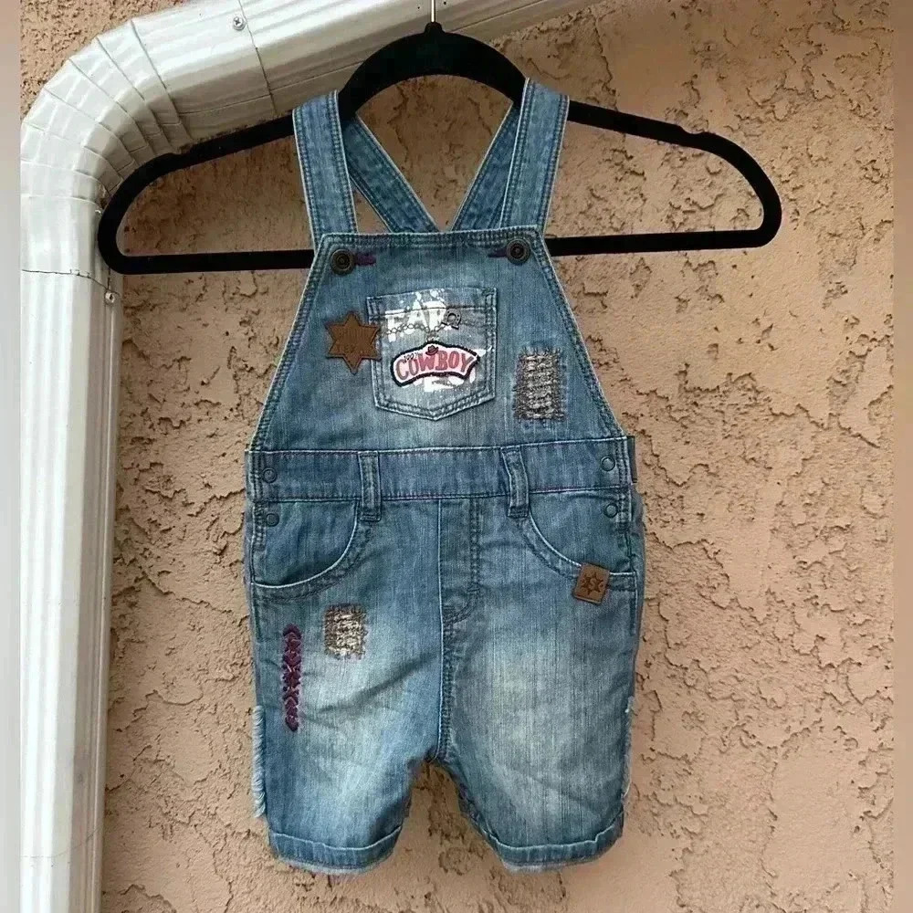 Souris mini COWBOY baby overalls size 12m